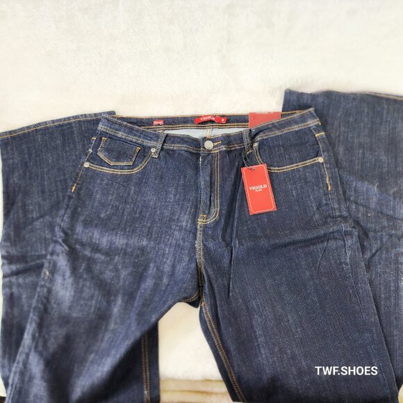 Size 19 x 37" Inseam Vigold Stretch Boot Jeans Tall Girls Dark Denim Vintage - Picture 9 of 10